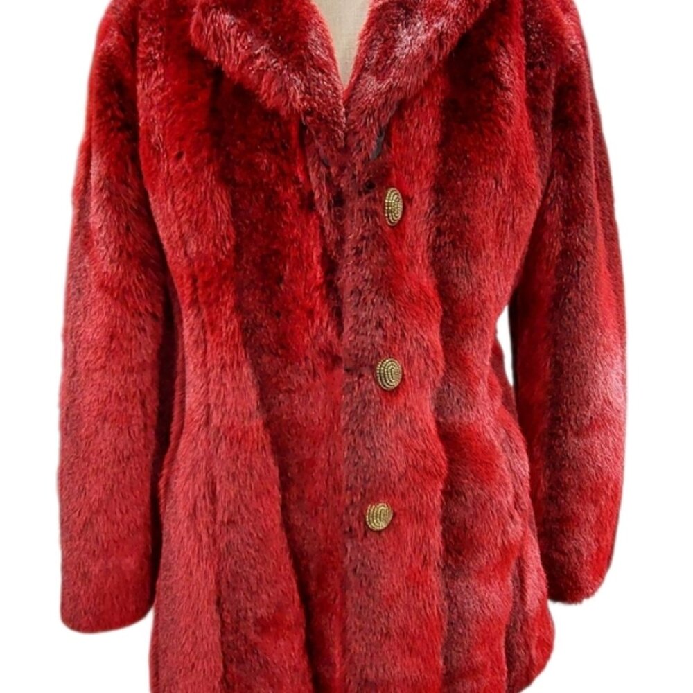 Elegant Red Teddy Jacket